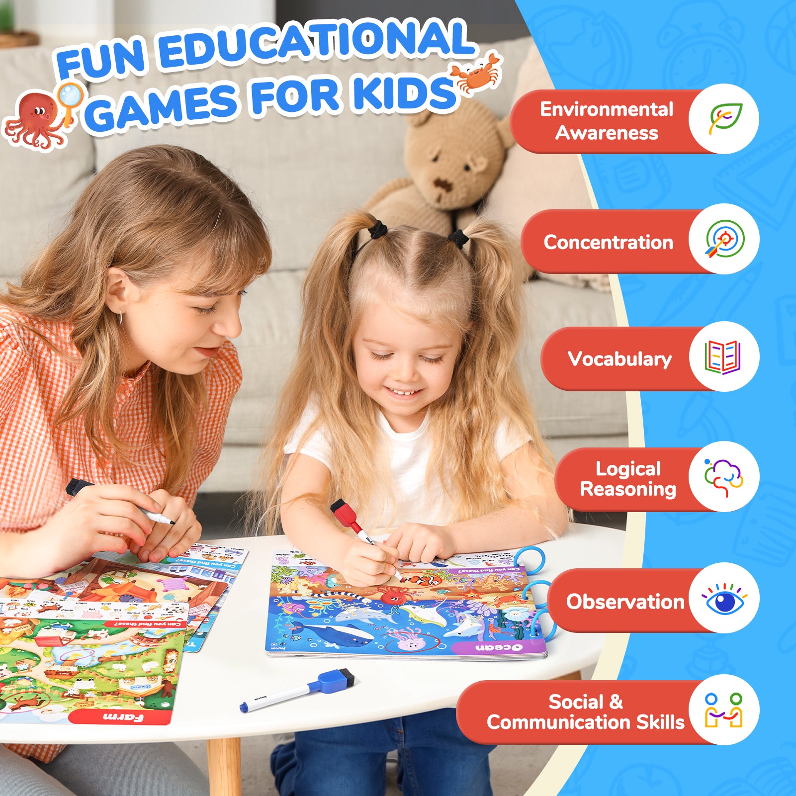 Preschool Learning Activities Handwriting Practice Book - JoyCat