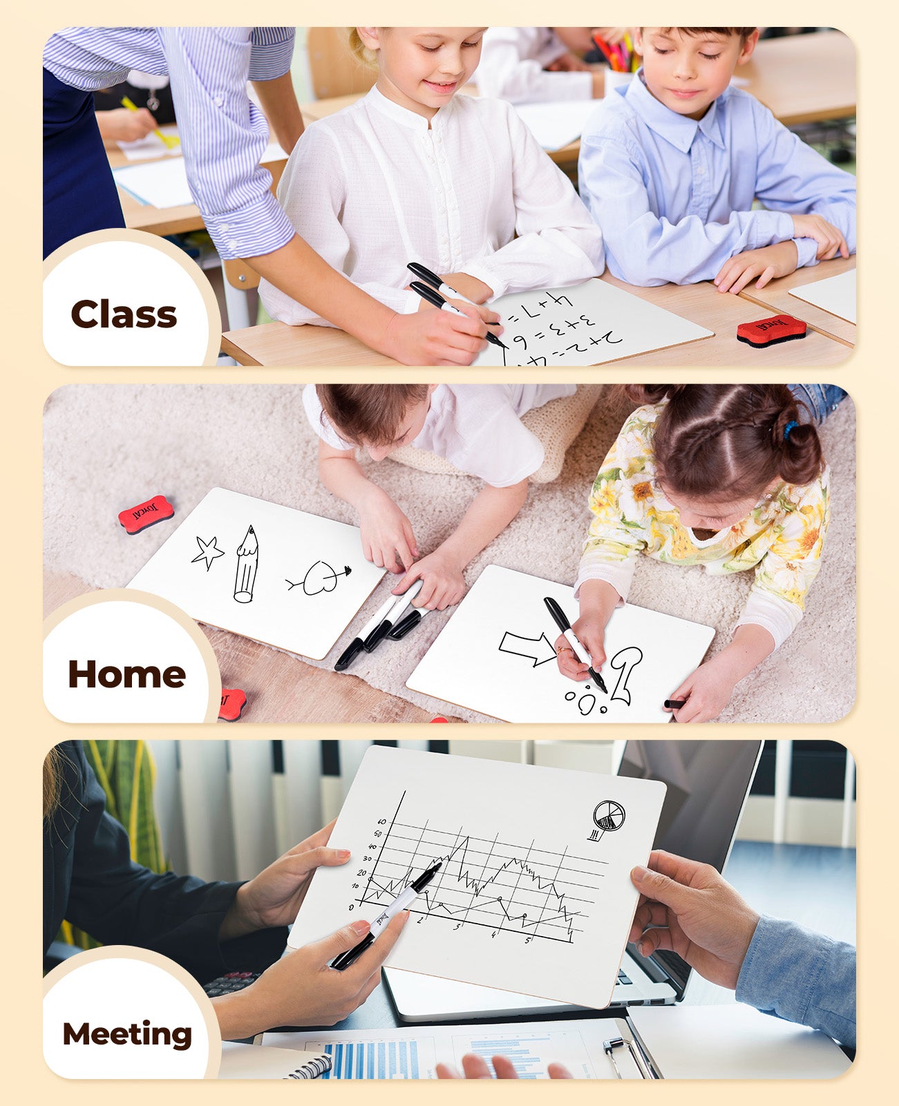 Small Dry Erase Lap Boards for Students - JoyCat