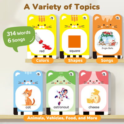 Talking Flash Card Reader – Wide Assortment of Topics, Clear American Accent, & Speech Development Toy
