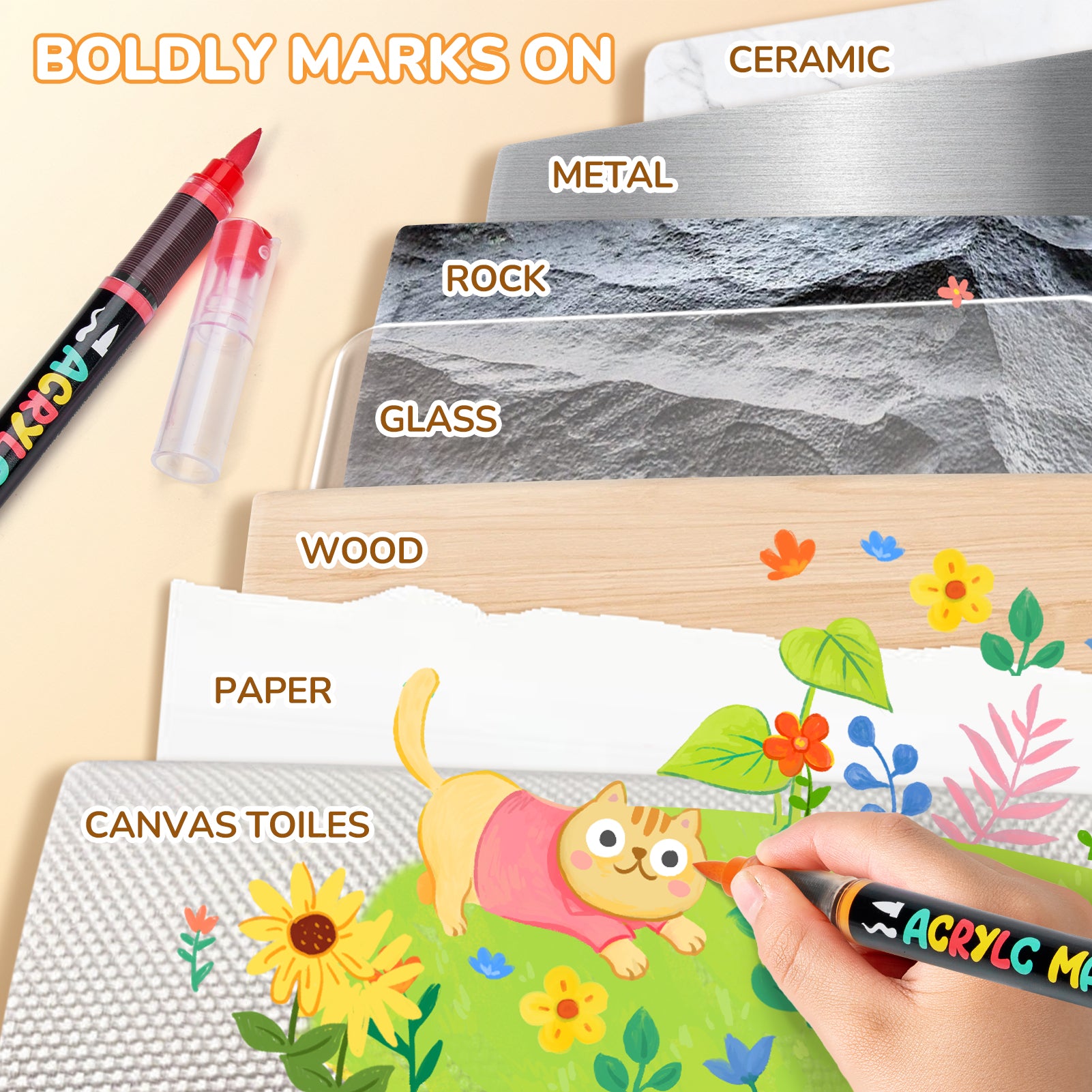 12 Color Acrylic Paint Marker