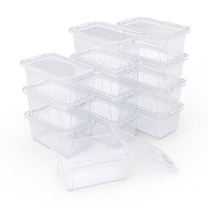 Clear Stackable Plastic Storage Bins with Lids - JoyCat