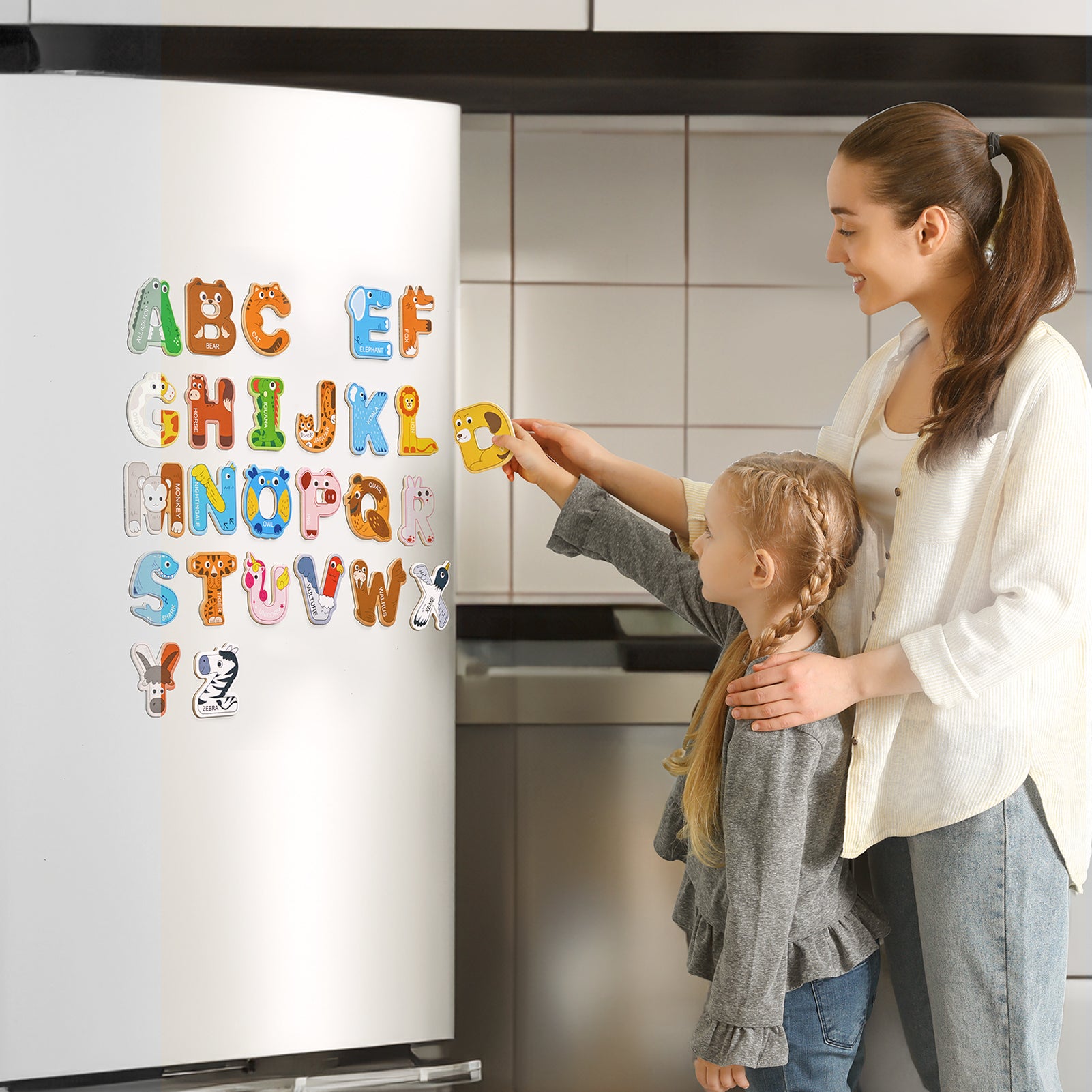 Wooden Thick Alphabet Magnets - JoyCat