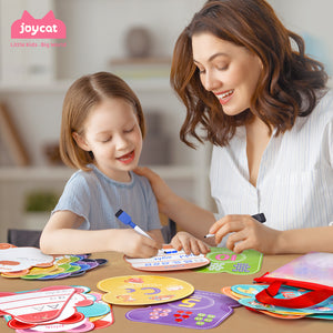 44 Pack Dry Erase Alphabet and Number Flash Cards
