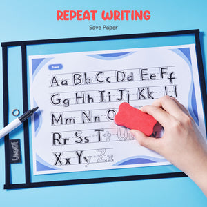 Dry Erase Pockets 30 Pack with Rings