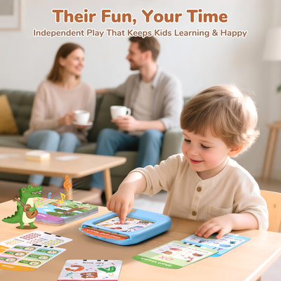 Screen-Free Kids Learning Tablet – Interactive Toddler Learning Tablet with 156 Flash Cards