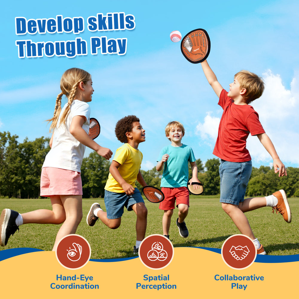 Toss and Catch Game Set – Velcro Catch Ball Game for Kids & Family | Joycat