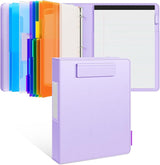3 Ring Binder Portfolio Clipboard with Storage – PU Leather Organizer with Magnetic Board & 5 Dividers