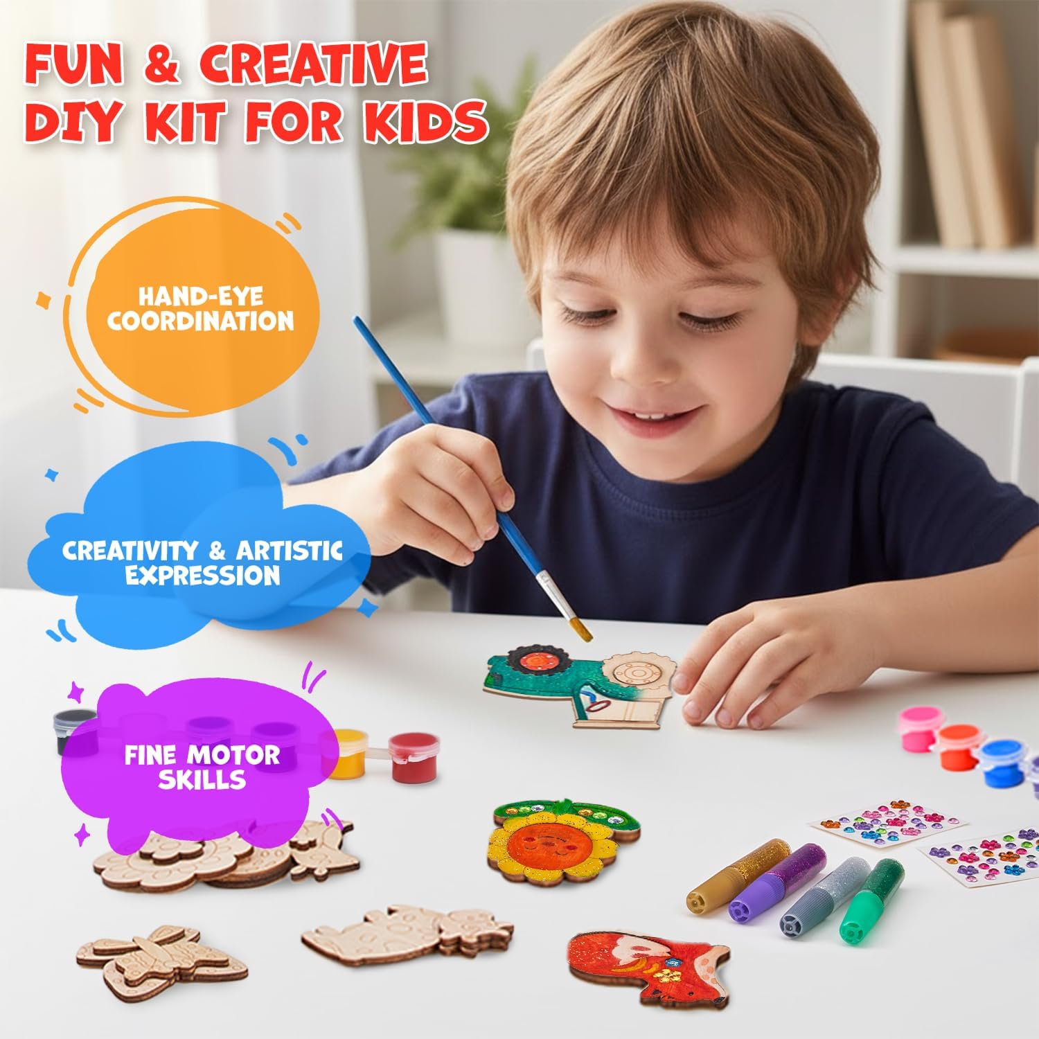 DIY Wooden Magnets Kit