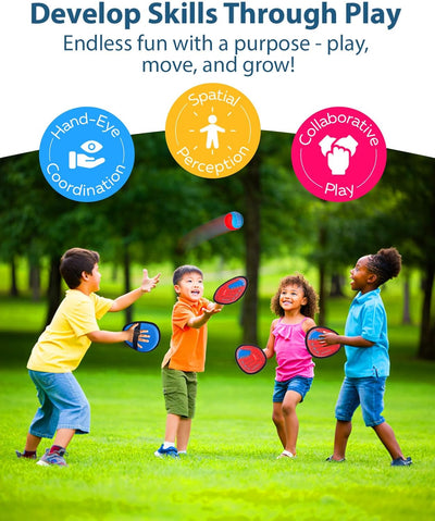 Velcro Ball and Mitt Catch Game Set – Fun Outdoor/Indoor Activity for All Ages