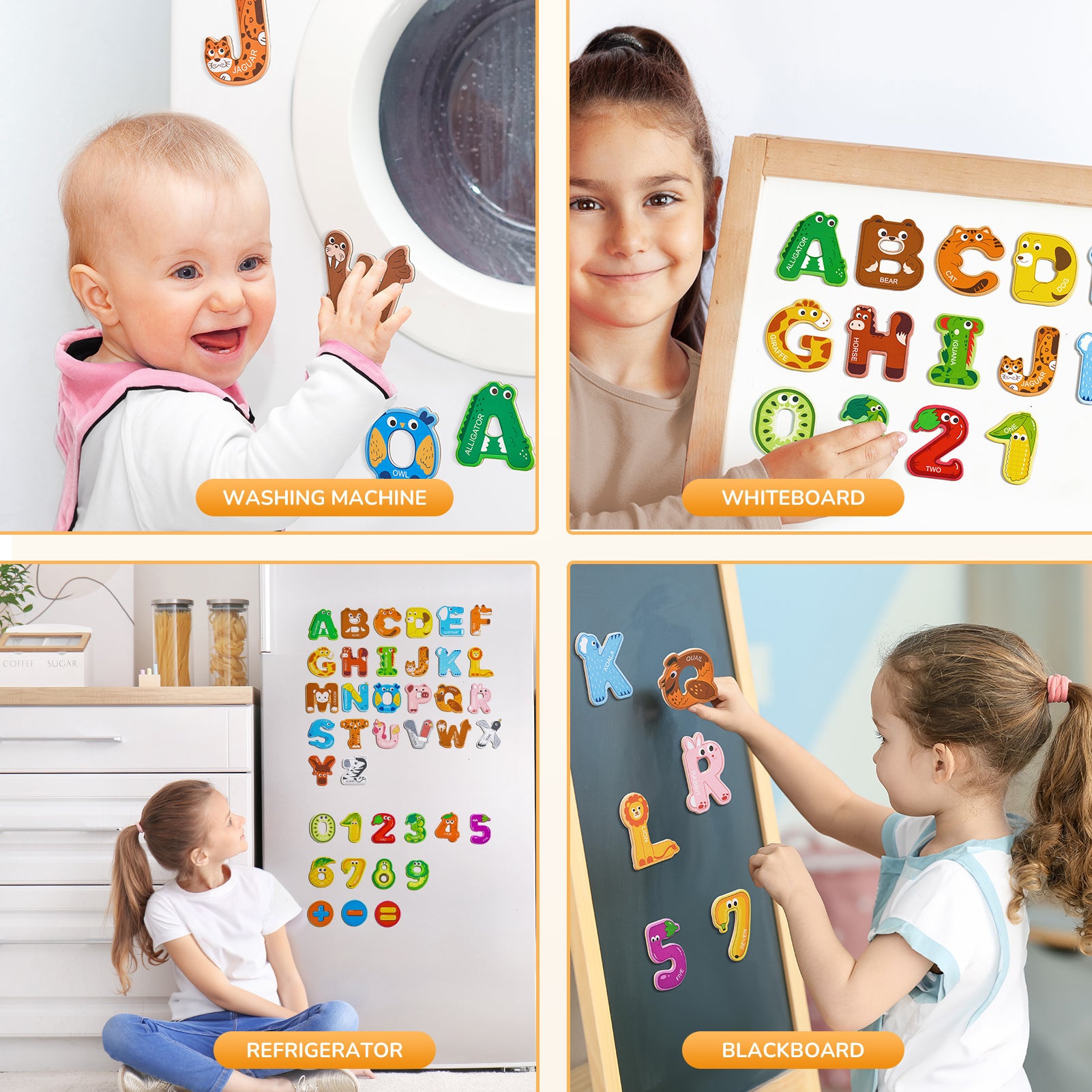 Wooden Thick Alphabet Magnets - JoyCat