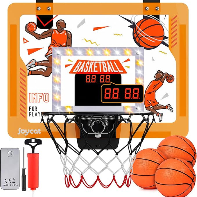 Indoor Basketball Hoop for Kids, Anti-Impact LED Lighting Hoop