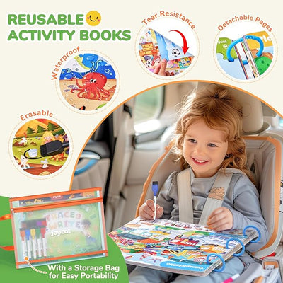 48 Page Reusable Handwriting Practice Book – Dry-Erase Letters, Numbers & Maze Learning Activity Set