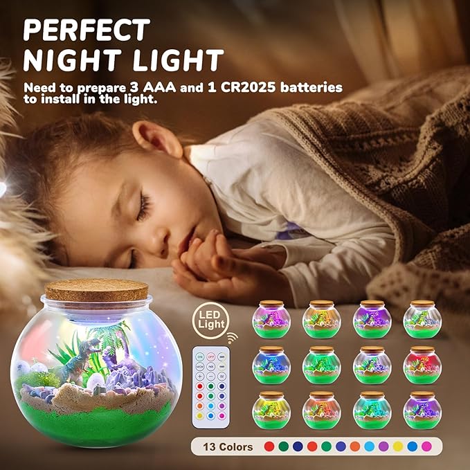 Dinosaur Terrarium Kit Night Light