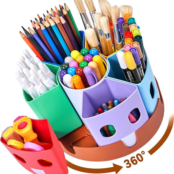 Rotating Art Supplies Organizer