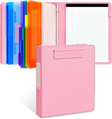 3 Ring Binder Portfolio Clipboard with Storage – PU Leather Organizer with Magnetic Board & 5 Dividers