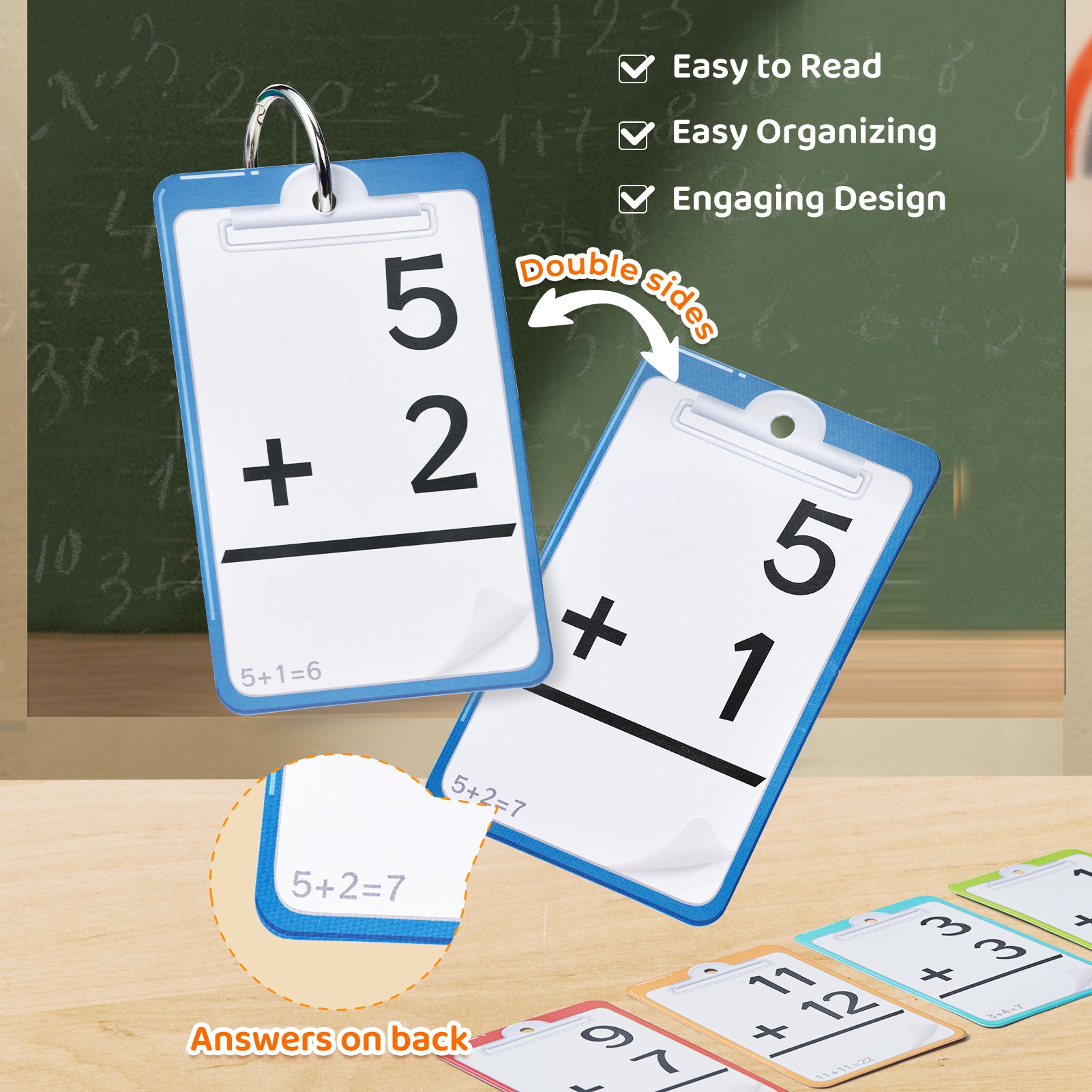 color-addition flash cards and popit