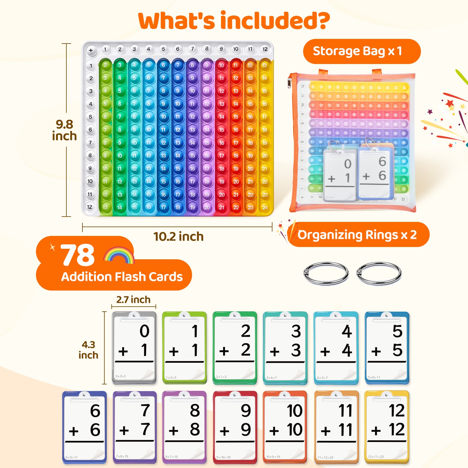 color-addition flash cards and popit