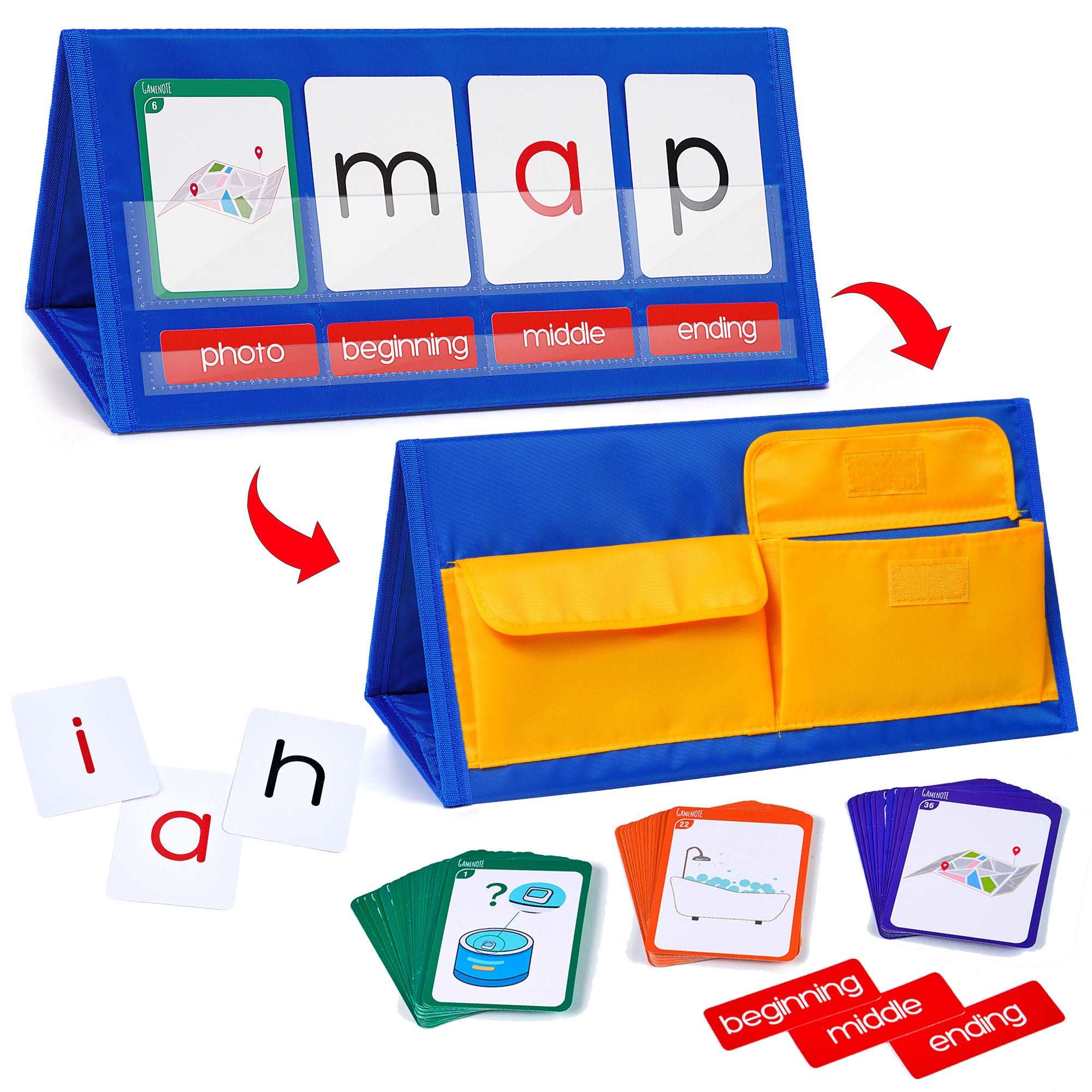 Word Building Desktop Pocket Chart Tent Cards Kit