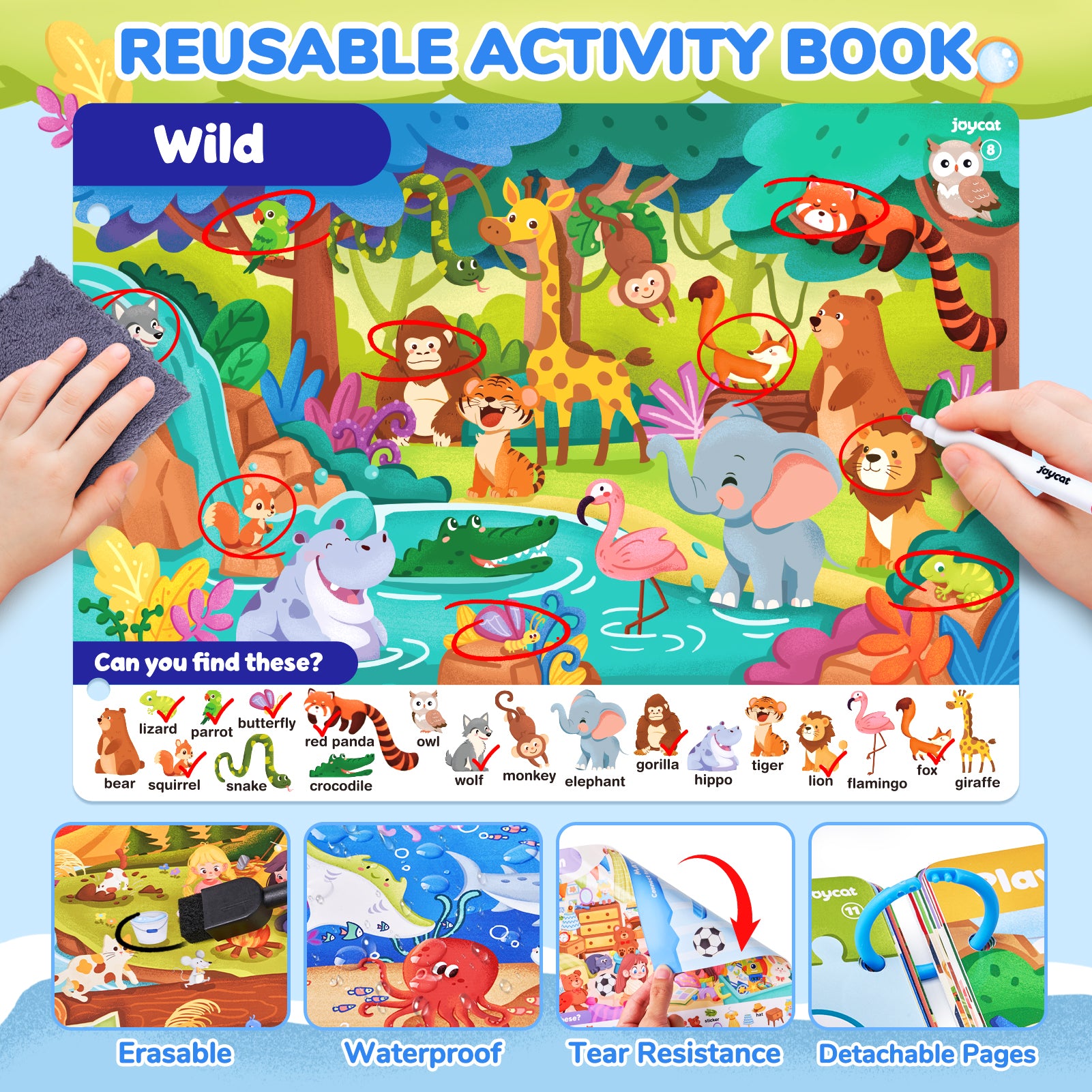 Preschool Learning Activities Handwriting Practice Book - JoyCat
