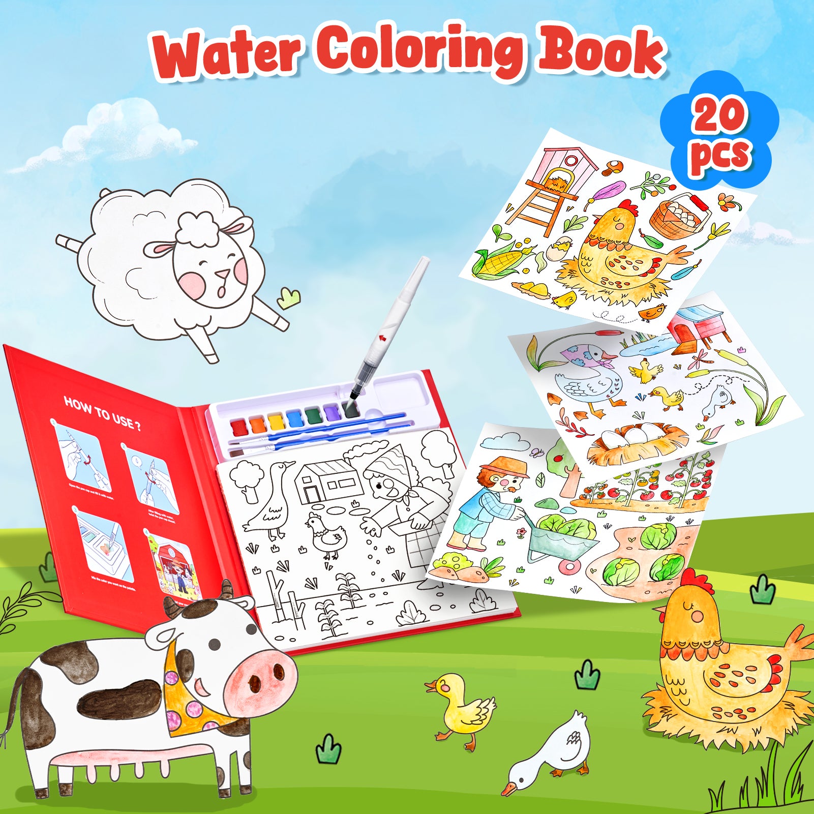 Paint with Water Coloring Books