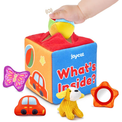 My First Mystery Soft Box – Sensory Exploration Toy Set with 10 Crinkle/Rattle Objects for Baby