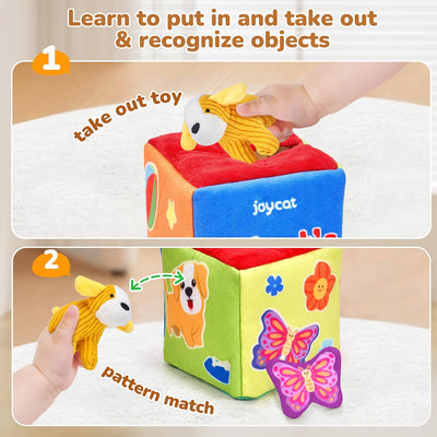 My First Mystery Soft Box – Sensory Exploration Toy Set with 10 Crinkle/Rattle Objects for Baby