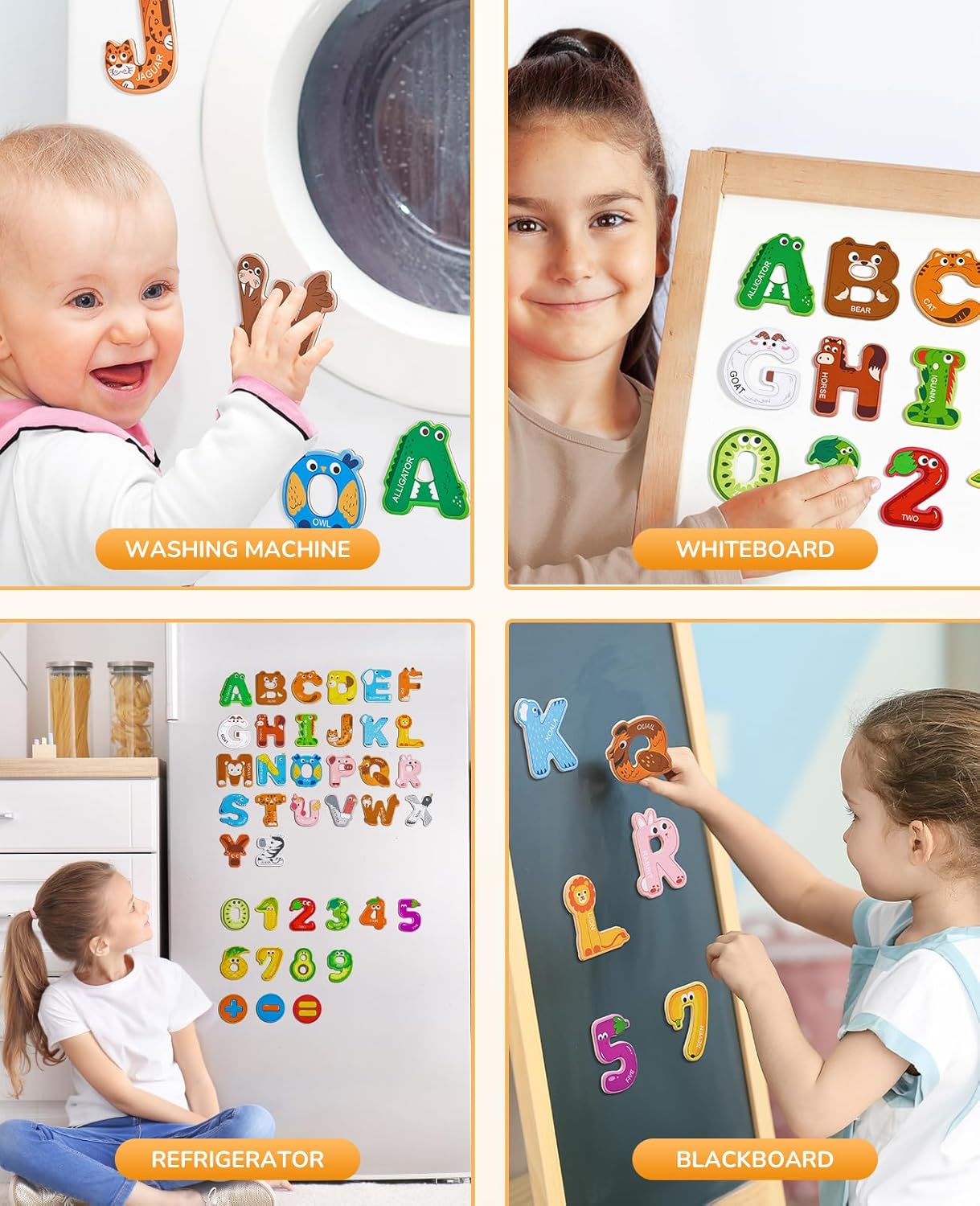 Magnetic Letters and Numbers Fridge Magnets